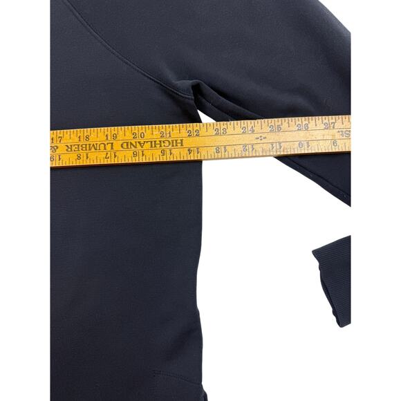 Athleta Coaster Luxe Recover Sweatshirt Black CYA Soft Yoga Top Womens Medium - Picture 11 of 12